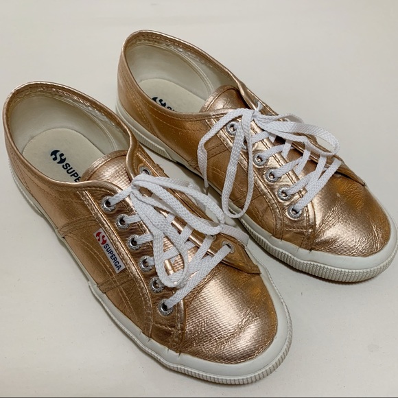 Superga Shoes - Superga Rose Gold Sneakers